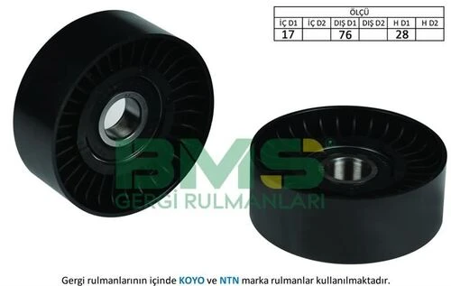Bms 238  Alternatör V Kayış Gergi Rulmanı 17×76×28 Plastik Plastik Mercedes C Clc-Clk-E-Slk-Sprinter ürün görseli