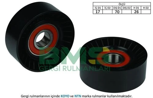 Bms 124  Alternatör V Kayış Gergi Rulmanı 17×70×26 Avensis Celıca Corolla Uyumlu Bmw E46-E39-E38-E53-Z3-E85 ürün görseli