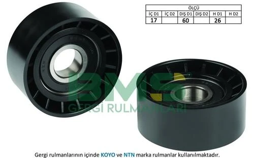 Bms 013  Alternatör V Kayış Gergi Rulmanı Scudo CLIO Kangoo Laguna Megane Master Movano Trafic 1.4 1.6 16V 1.8İ 1.9Dtı 2.0 16V 97- Tek Rulman ürün görseli