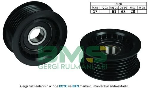 Bms 268  Alternatör Gergi Rulmanı A6-A7-Q7-Touareg 3.0 Tfsı 10