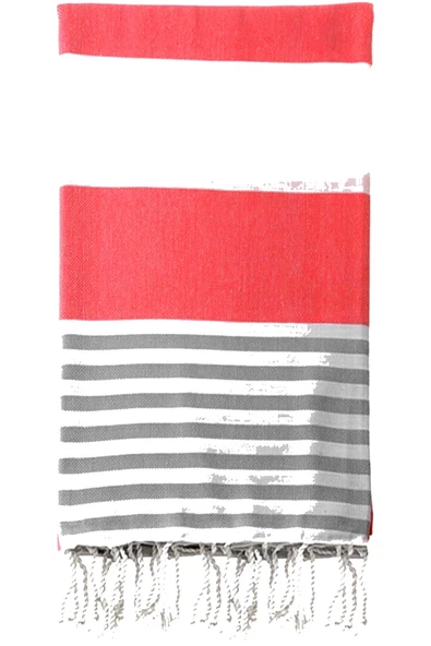 Çizgili Peştemal Plaj Havlusu %100 Pamuk Yıkanmış 100x180 cm Marenza - 9