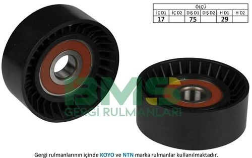 Bms 145  Alternatör Gergi Rulmanı Crafter 2.5 TDI 06 BJK -Bjm Kanalsız 75Mm ürün görseli 1