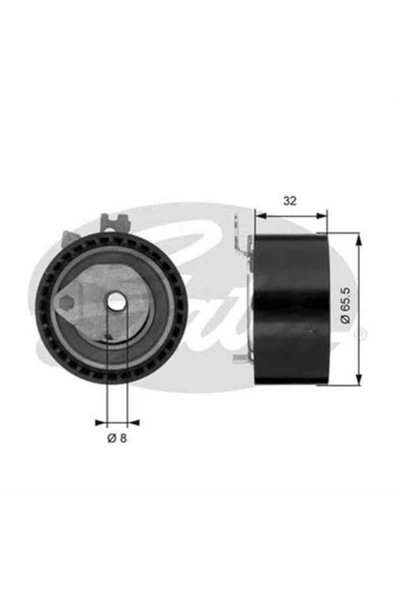 Gates T43236 Triger Eksantrik Gergi Rulmanı Clıo Megane Laguna I Iı 1.4 16v K4j 1.6 16v K4m ürün görseli 1