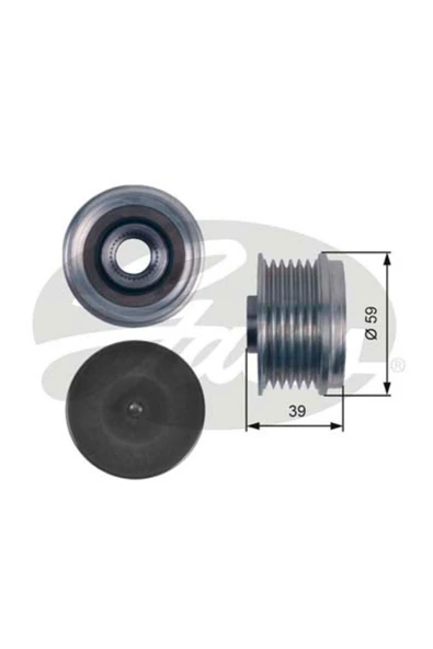 Gates OAP7114 Alternatör Kasnağı Rulmanlı Caddy Iv-golf 7-passat 14 A3 12 A4 13-15 Ibıza 08-10 ürün görseli 1