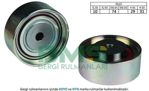 Bms 427  Alternatör Gergi Rulmanı 10x74x29 31 Demir Mitsubishi Fuso Canter Euro 4 Mk667792 ürün görseli