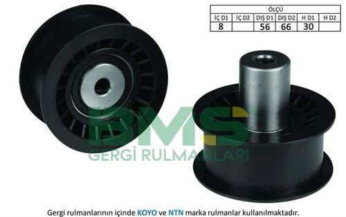 Bms 341  Alternatör V Kayış Gergi Rulmanı 8×56×66×30 Plastik Plastik Seat Cordoba Ibiza Volkswagen Polo ürün görseli