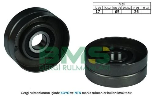 Bms 358  Alternatör Gergi Rulmanı Master II-Trafic II-Laguna II-Vivaro-Movano 1.9DCI-2.016V 01- Klimasız ürün görseli 1