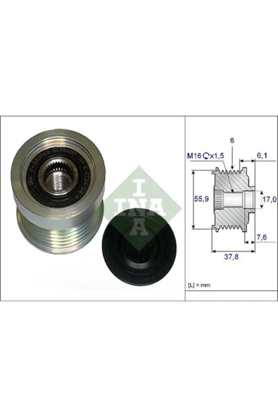 INA 535007210 V Kayıs Gergı Rulmanı S60 S70 S80 V70 C70 I 2.0t 2.5 ürün görseli