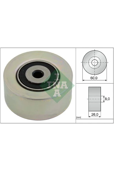 INA 531055010 Alternatör Gergi Rulmanı Partner P206 306 Jumpy1.9d P307 1.4 16 ürün görseli 1