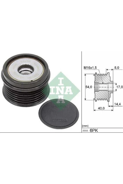 INA 535033410  Alternatör Gergi Rulmanı Fiat Grande Punto 1.3 D Multıjet ürün görseli
