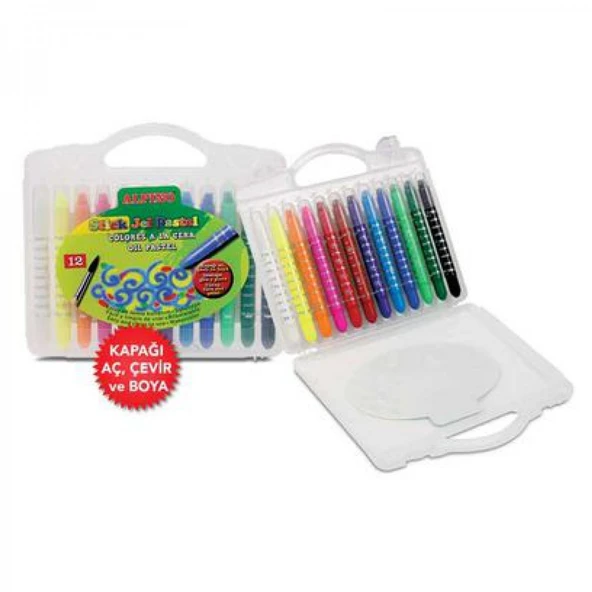 Alpino 12 Renk Stick Jel Çevirmeli Mum Boya Px-000003 ürün görseli