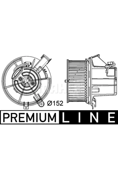 Mahle AB119000P Ab119000p Kalorifer Motoru (çap 133mm) W204 S204 W212 C 180 Cgı C 180 C200 M 274.910 (eno:8ew ürün görseli 1