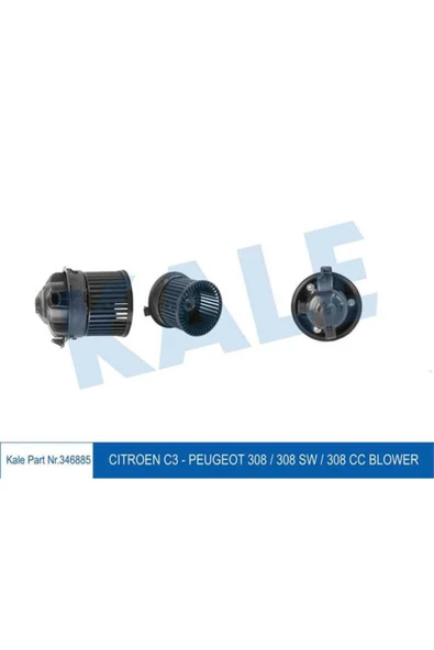 Kale 346885  KALORİFER MOTORU 308 / C3 C4 DS4 1.4 VTI 1.6 HDI