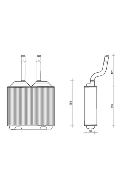 Magneti Marelli 359000300860  Kalorifer Radyatörü Corsa B 93-00 -Tıgra 94-98 -Combo 182×155 ürün görseli
