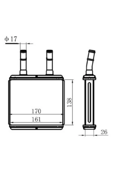Ori KHY001026 Khy001026 Kalorifer Brazing Heater A/m 140x165x26 Atos 98 77605 ürün görseli