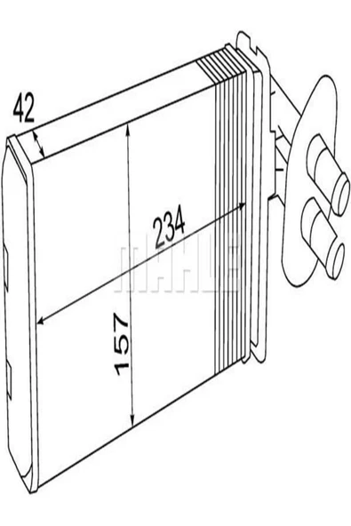 Mahle AH69000S Ah69000s (8FH351308-741) Kalorifer Radyatoru Klimali ( Vw: T4 Eski Tip 701820031 (wh828171) ürün görseli