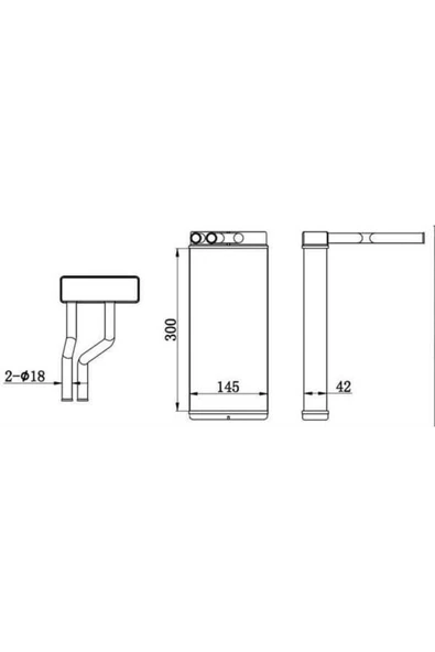 Ori KIS012040 Kıs012040 Kalorifer Brazing Heater A/m 300x140x40 Nova Lux-city Arka Sağ