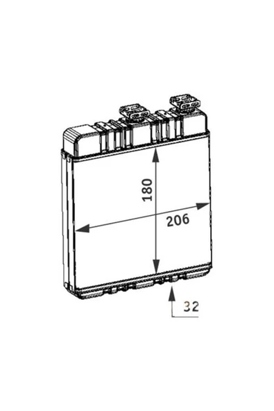 Ori KOP010032 Kalfer Radyatörü Brazing Astra G-zafıra Kare 175x200x32 Uyumlu ürün görseli