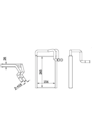 Ori KHY092026 Khy092026 Kalorifer Brazing Heater 150x260x26 Starex 2008 ürün görseli