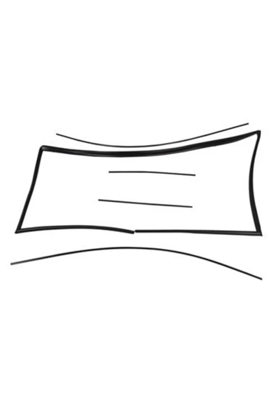 Ayhan A7171 Kapı Cam Çıtası Arka Üst Alt Tempra Ve Lastiği Set Komple Takım ürün görseli 1