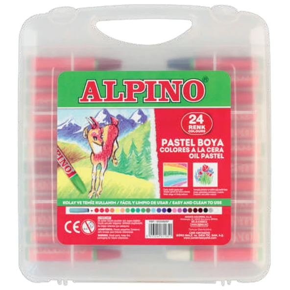 Alpino 24'lü Plastik Çantalı Pastel Boya ürün görseli