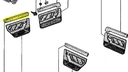 Goal MUH531L Panzot Üst Kaplaması Renault 9 Arka Sol (Em-Ym) Kapı Dösem Üst Plastiği ürün görseli 1