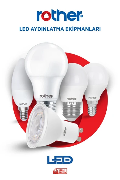 RTL01125 Rother A60 LED Ampul 15W E27 1520 Lümen 3000K Sarı Işık - Enerji Tasarruflu Ampul - 4