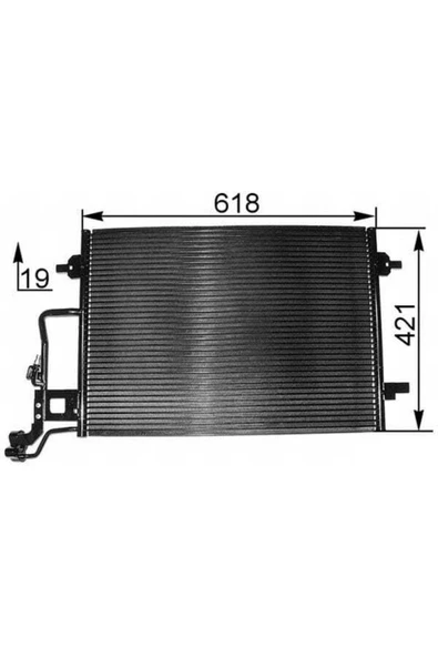 Ori CVW401016 Cvw401016 Klima Kondenseri Passat 00-05 1.6-1.8-2.0-2.3-2.8-1.9tdı-2.5tdı 610x420x19