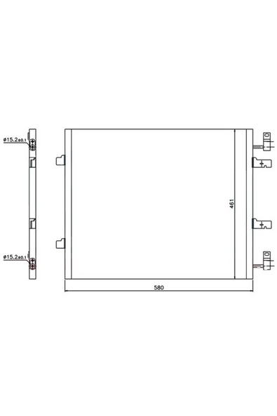 Ori CRN767016 Crn767016 Klima Brazing Condenser A/m 580x451x16 Trafic Iı 2.0 Dci 01-/ Opel Vivaro A 2.0 Cdti