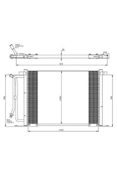 Ori CNI669016 Cnı669016 Klima Kondenseri Nissan Qashqai 1.5dci 07 Oto.-mek.