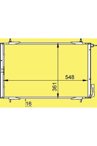 Ori CPE645016 Cpe645016 Klima Kondenseri 206 98 1.1-1.4-1.6-2.0-1.4hdı-1.6hdı 590x361x16