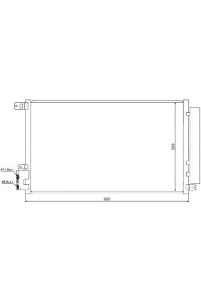 Ori CFI105016 Cfı105016 Klima Kondenseri Doblo 1.4i 09 Combo 1.4i 12 Mıto 1.4i 08 565x346x16 ürün görseli 1