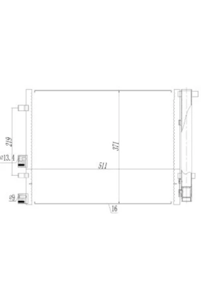 Ori CHY931016 Chy931016 Klima Brazing Condenser A/m 0 I20 1.4 Crdı/1.6 Crdı08- 940224 ürün görseli 1