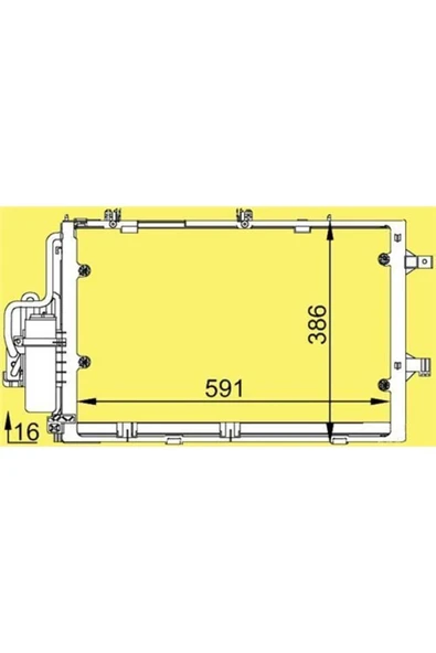 Ori COP091016 Cop091016 Klima Kondenseri Corsa C-combo 1.0-1.2-1.4-1.6 01 588x381x16