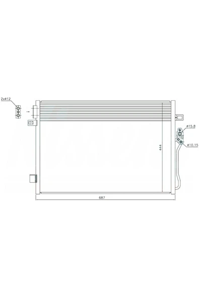 Ori CFI993016 Cfı993016 Klima Brazing Condenser A/m 690x461x16 Freemont 2011 940379 ürün görseli 1