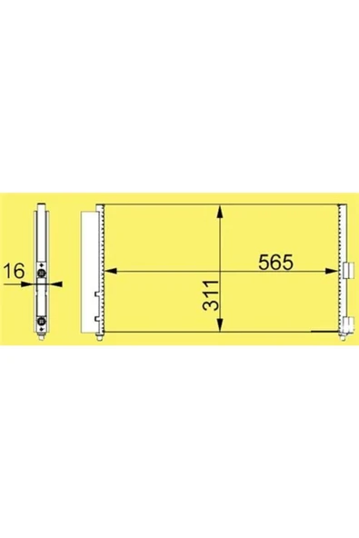 Ori CFI270016 Cfı270016 Klima Kondenseri Doblo 01 Idea 04 Punto 03 Ypsılon 06-11 1.3 Jtd-1.9jtd 605x305x16 ürün görseli 1