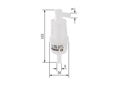 Bosch 0450904077  Mazot Filtresi Mercedes W123 W124 200D Unımog 190G ürün görseli 1