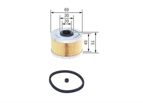 Bosch 1457429657  YAKIT FİLTRESİ CLIO II (00-05)KNG 03/98-MGN (97- ürün görseli 1