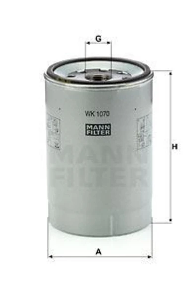 Mann WK1070X Wk1070x Mazot Filtresi Stralıs Trakker Lıebherr Deutz Fendt Mercedes Benz Capacıty Cıtaro Conec ürün görseli 1