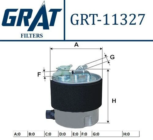 Grat 11327  MAZOT FİLTRESİ KALEOS 08- 2.0 DCI / QASHQAI 07- 1.5 DC ürün görseli 1