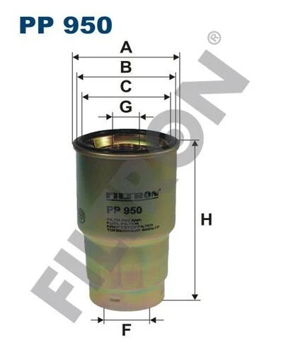 FTR PP950 FILTRON  YAKIT FİLTRESİ Corolla Uyumlu 1.4D-2.0D-2.2D 04- AVENSIS ürün görseli 1