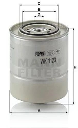 Mann WK1123 Mazot Filtresi Bmw 3 E30 85-93 324D Bmw 5 E34 88-95 524D ürün görseli 1