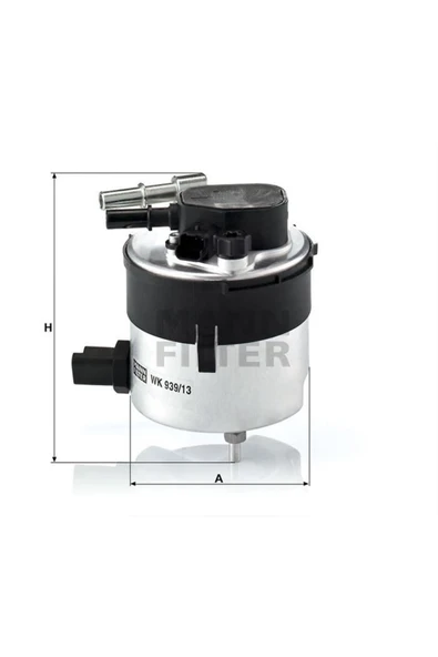 Mann WK939/13 WK93913 Mazot Filtresi Cmax Fiesta VI Focus II 1.6 TDCI ürün görseli 1