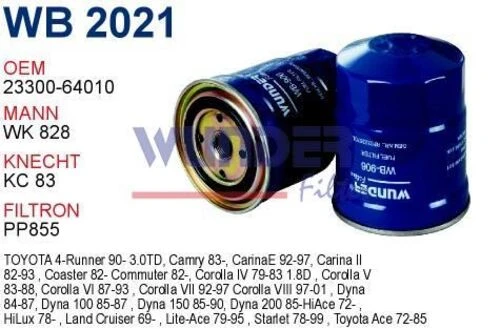 Wunder WB2021 Mazot Filtresi Toyota Uyumlu Hilux 2.4 D - 1