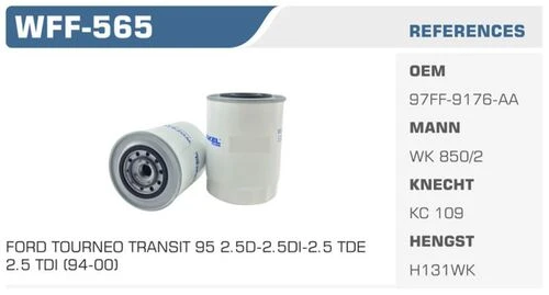 Winkel WFF -565 Mazot Filtresi Punto 94-00 1.7D 1.7Td Ducato 88-02 1.9D 1.9Td 2.4D 2.4Td / 106 / Ax Saxo 1.5D Xsara Jumper Dj5T Ted 1.5D 2.5D Dj5 ürün görseli 1