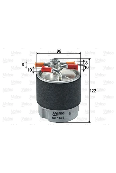 Valeo 587566 Yakıt Filtresi Mazot Nıssan Qashqaı-xtrval- 16400jy00b 16400jy00b