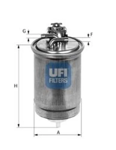 UFI 24.424.00  Mazot Filtresi Passat 00-05 / A4 02-04 A6 97-05 A8 00-02 2.5 TDI ürün görseli 1