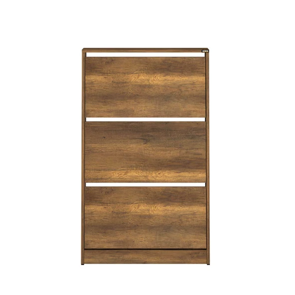 Flat Duo 3 Katlı Geniş Ayakkabılık - Oslo Ceviz 73x119x26 cm - 5