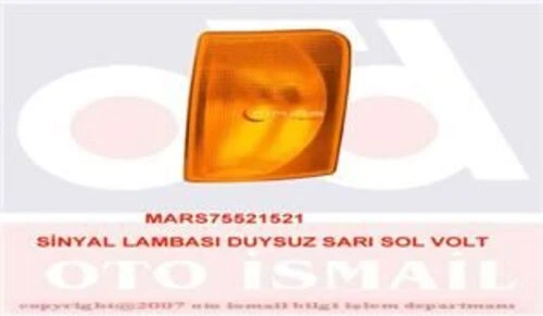 Mars 521521  SİNYAL LAMBASI SOL LT35 96-03 DUYSUZ SARI - 1