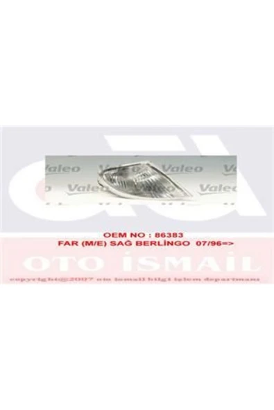 Valeo 086383  SİNYAL LAMBASI SOL PARTNER 96- / BERLINGO 96- ürün görseli 1